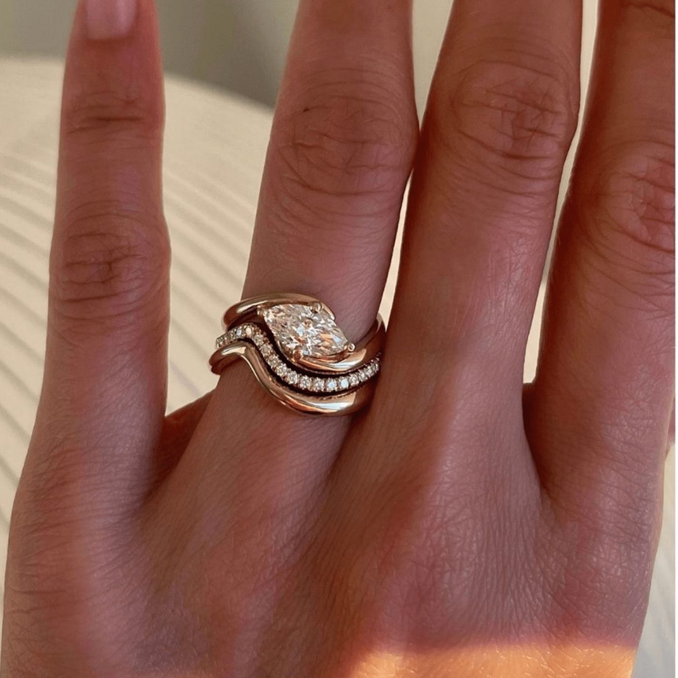 Ensemble de bagues Éclat Harmonia - Diamant Moissanite 1 Carat 💎