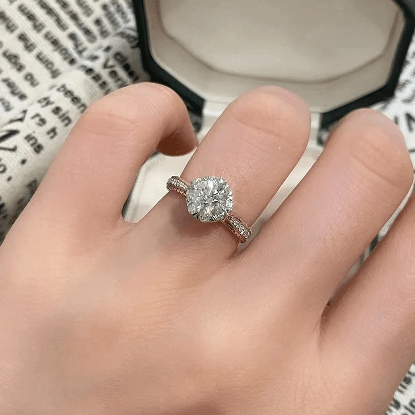 Bague Solitaire Amour Infini En Argent Sterling 925 - Diamant Moissanite 1 Carat 💎