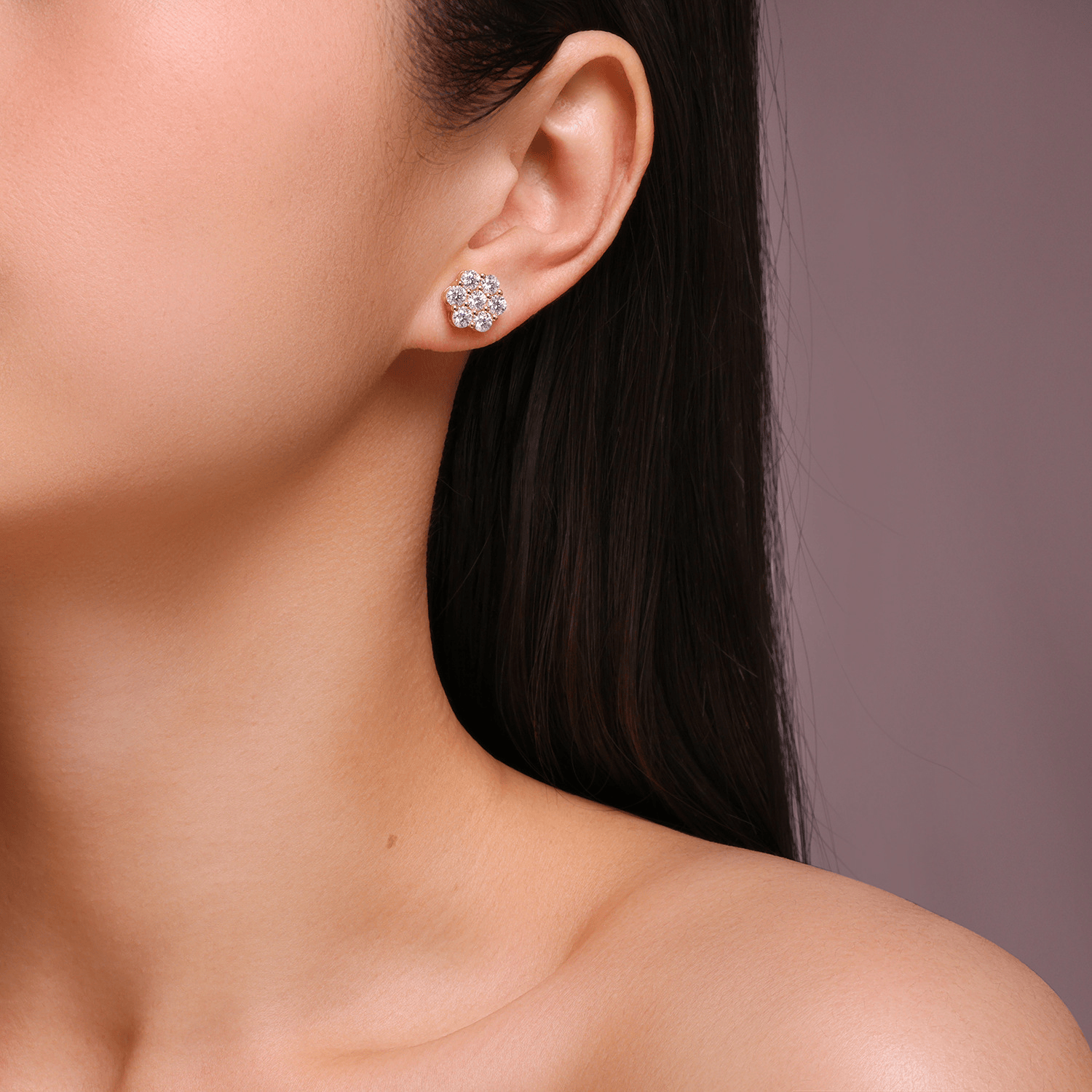 Boucles d'oreilles Pétale éclat de Dana - Diamant Moissanite 💎