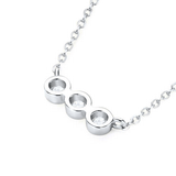 Collier Éclat Trilogie Scintillante en Argent Sterling 925 - Diamant Moissanite 1 Carat 💎