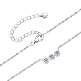 Collier Éclat Trilogie Scintillante en Argent Sterling 925 - Diamant Moissanite 1 Carat 💎