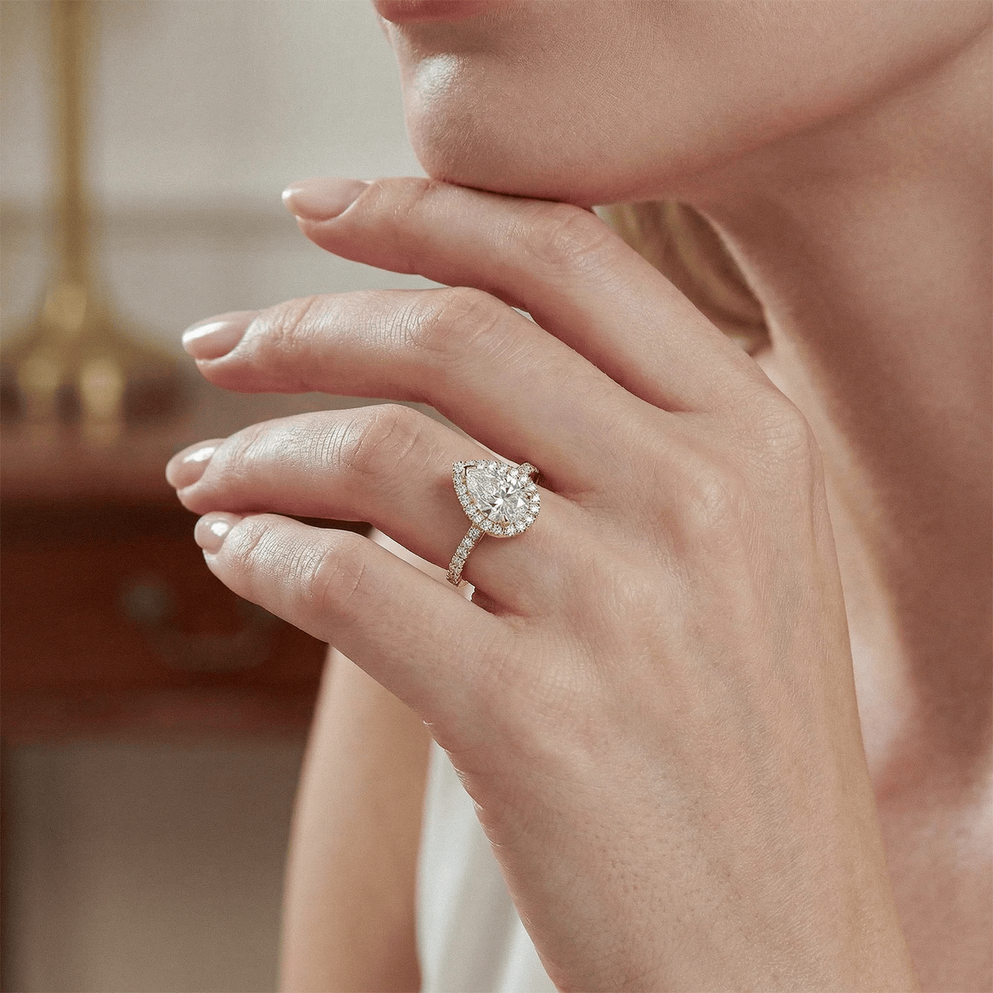 Bague Goutte de Lune - Diamant Moissanite💎