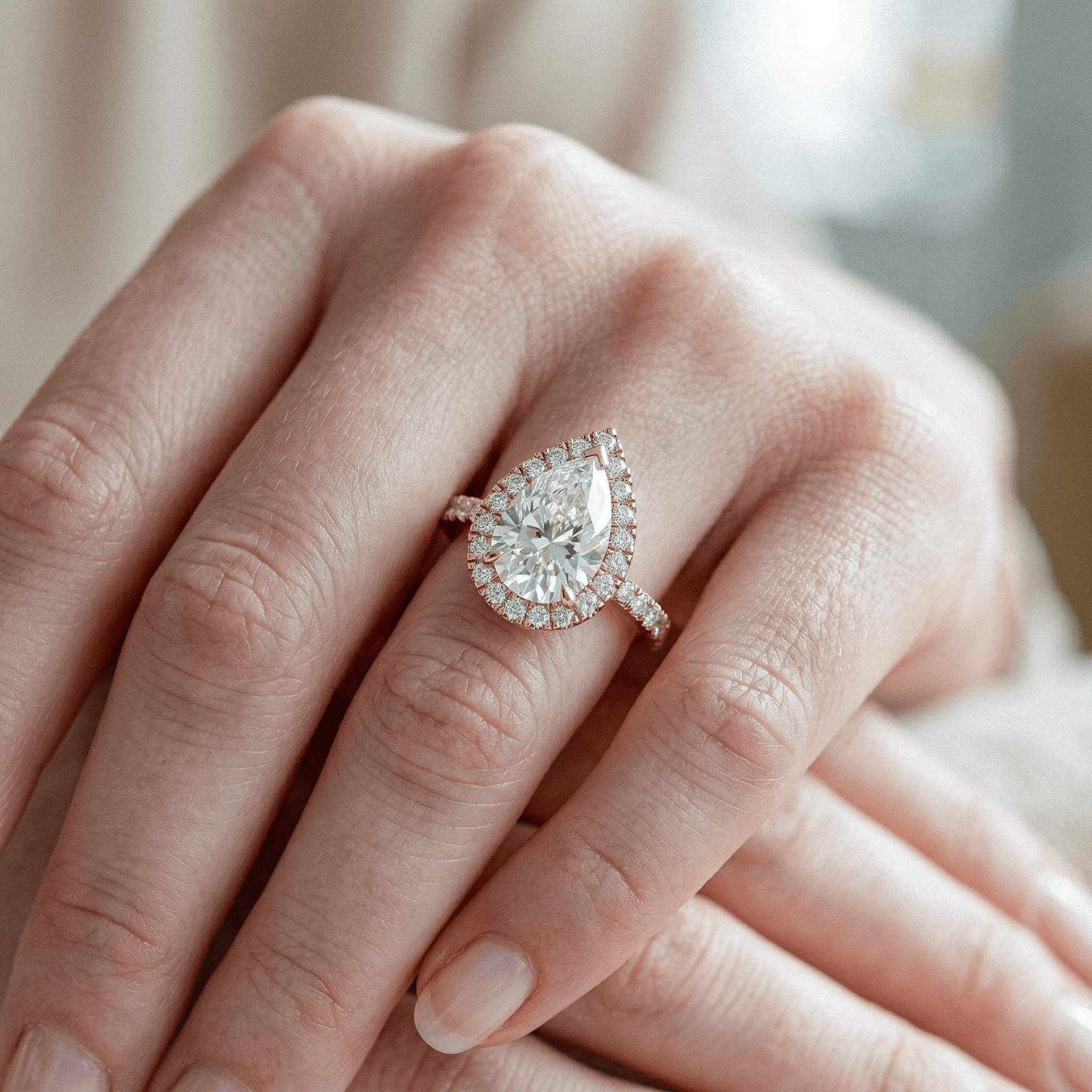 Bague Goutte de Lune - Diamant Moissanite💎