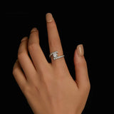 LORIELE - Bague Griffe d'Éclat en Argent Sterling 925 - Diamant Moissanite 1 Carat 💎