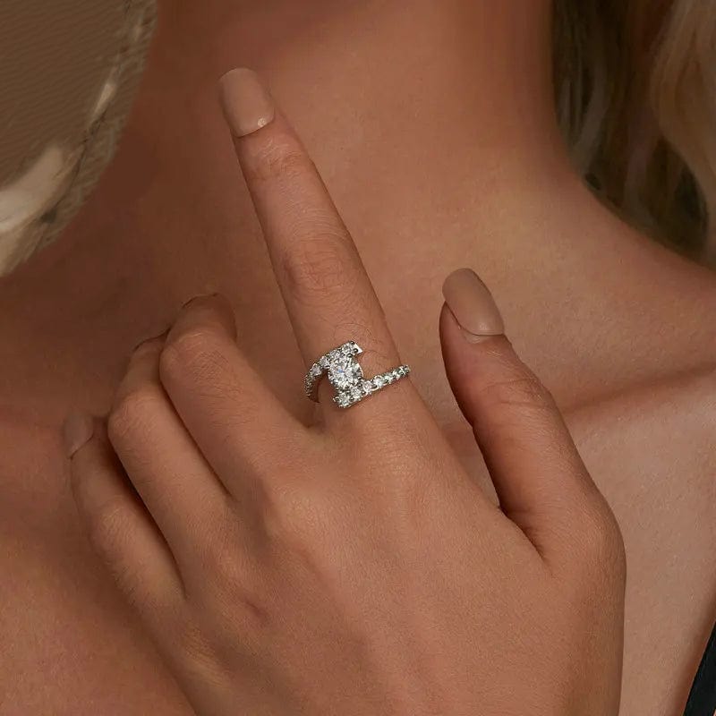 LORIELE - Bague Griffe d'Éclat en Argent Sterling 925 - Diamant Moissanite 1 Carat 💎