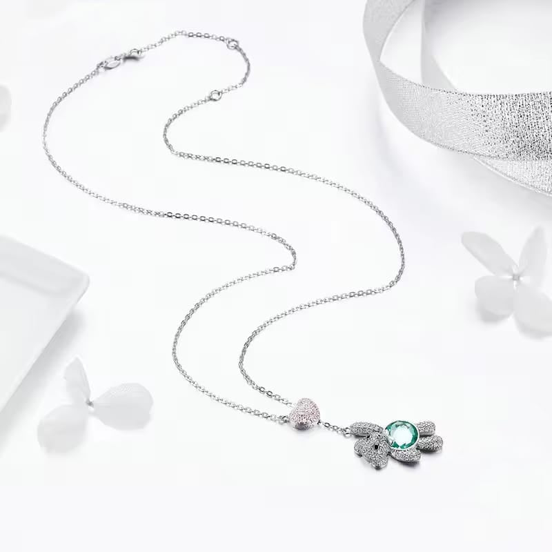 Pendentif Ourson Petit Bonheur 🧸 – Diamant Moissanite💎