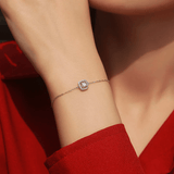 Bracelet Charme Central en Argent sterling 925 - Diamant Moissanite 1 Carat 💎