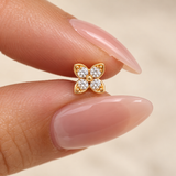 Boucles d'oreilles Lys d’Or - Diamant Moissanite 💎