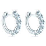 Boucles d'oreilles Quintessence Cristalline En Argent Sterling - Diamant Moissanite 1 Carat 💎