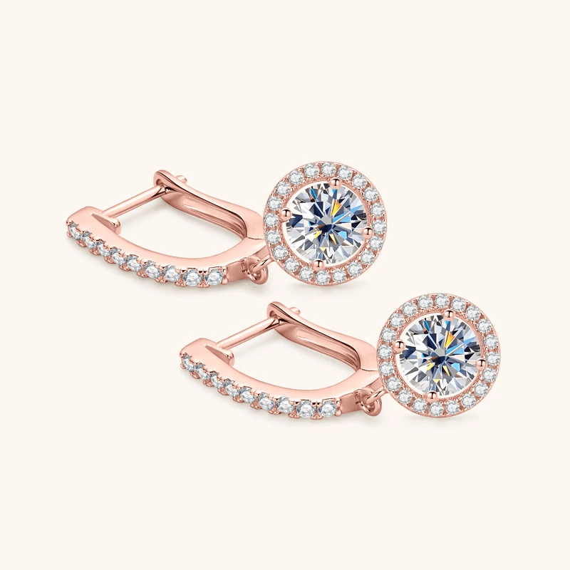 Boucles d'oreilles Or Rosée d’Aurore 18ct - Diamant Moissanite 1 Carat 💎