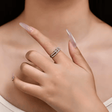 Bague Cycle Anti-stress - Pavage Moissanite 💎