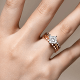 Bague Gloria Impériale en Acier inoxydable - Diamant Moissanite 1 Carat 💎