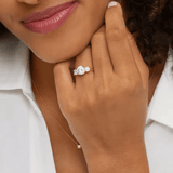 Bague 3 Pierres Serment de Thémis - Diamant Moissanite 1 Carat 💎