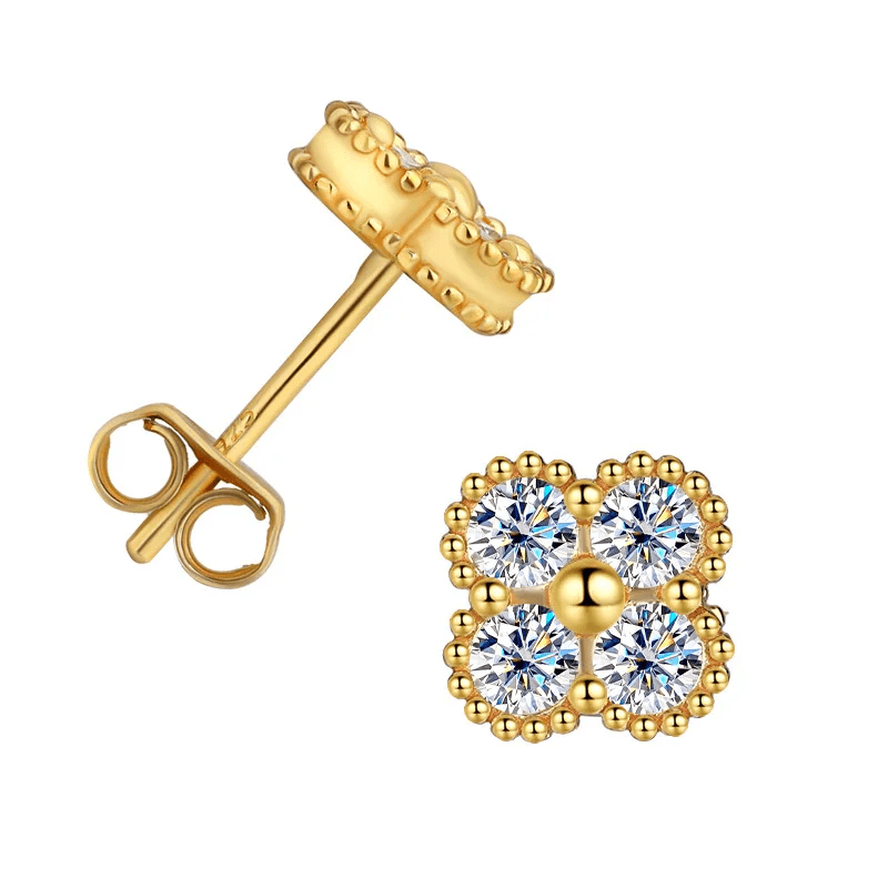 ✨ Boucles d’Oreilles Clover édition - Diamant Moissanite 1 Carats💎Loriele™