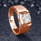 Bague Ishtar Bellona Métal Or Rose - Diamant Moissanite 1 Carat 💎