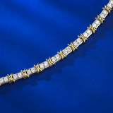 Bracelet Cross d'éternité En Argent Sterling 925 - Diamant Moissanite 1 Carat 💎