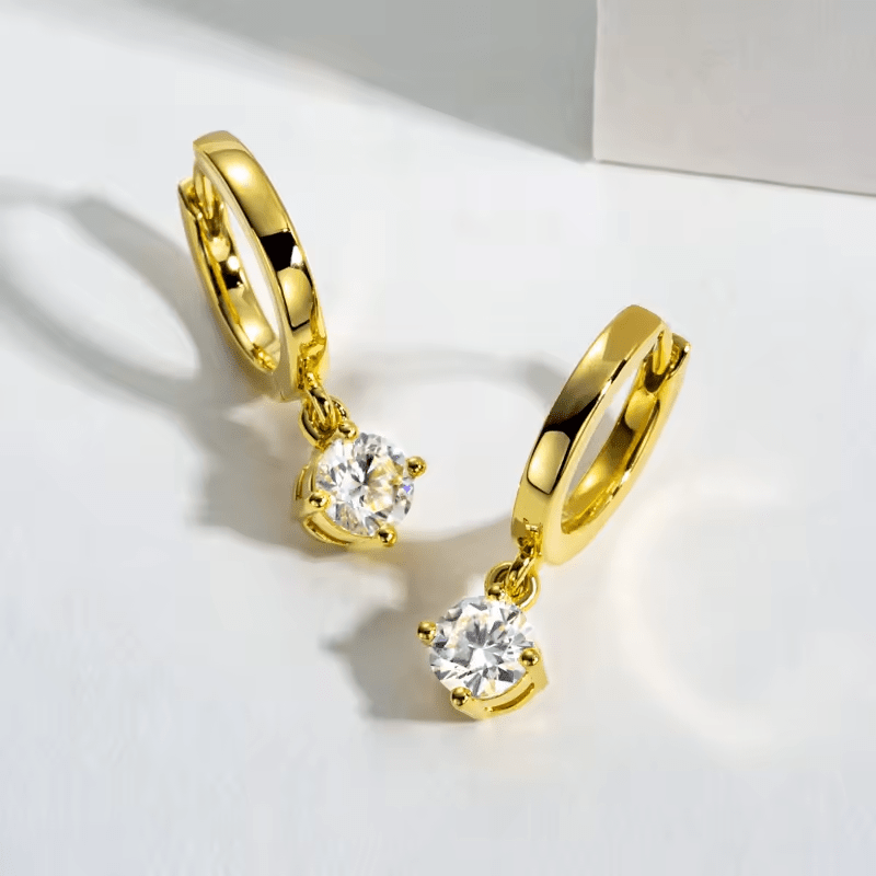 Boucles d'oreilles Larmes dâAurore - Diamant Moissanite 1 Carat đ