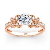 Bague Sylphide Eclat Rosé 🦋 - Diamant Moissanite 1 Carat 💎