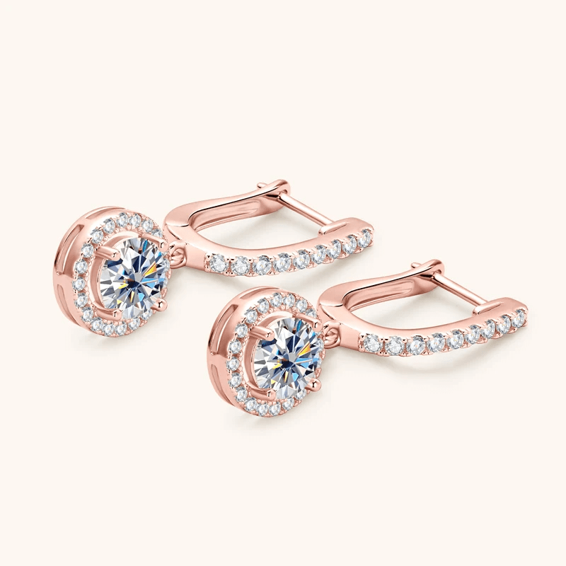 Boucles d'oreilles Or Rosée d’Aurore 18ct - Diamant Moissanite 1 Carat 💎