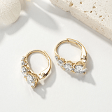 Boucles d’oreilles Carol cascade, fermoirs à levier - Diamant Moissanite💎