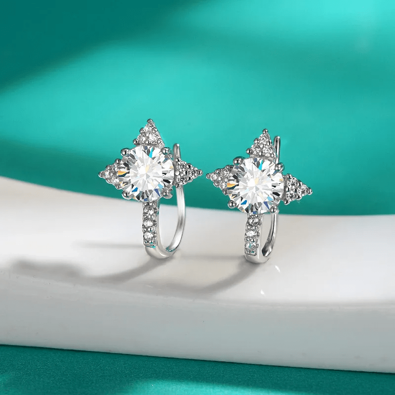 Boucles d’oreilles Étreinte d’Étoiles Filantes ✨ - Diamant Moissanite💎