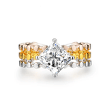 Bague Gloria Impériale en Acier inoxydable - Diamant Moissanite 1 Carat 💎