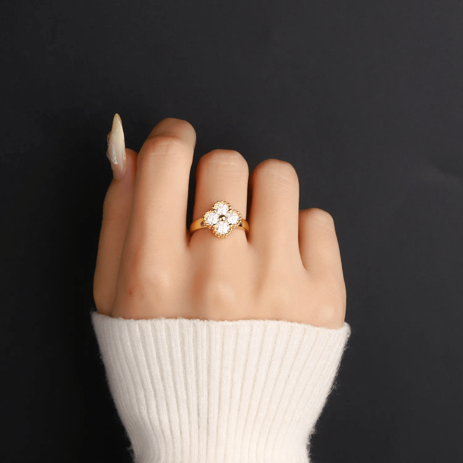 💍Bague Clover édition - Diamant Moissanite 1 Carats💎Loriele™