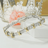 Bracelet Cross d'éternité En Argent Sterling 925 - Diamant Moissanite 1 Carat 💎