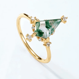 Bague Bal d’Orphée Plaqué Or 18ct - Malachite naturelle ❇️