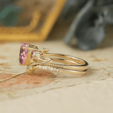 Bague Nymphes Cœur Imoge - Moissanite Rose 1 carat 💎🌿