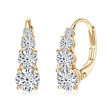 Boucles d’oreilles Carol cascade, fermoirs à levier - Diamant Moissanite💎