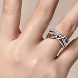 Bague Freya Chaînée en Argent Sterling 925