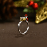 Bague Spéciale Noël Santa Claus - Diamant Moissanite 1 Carat 🎁💎