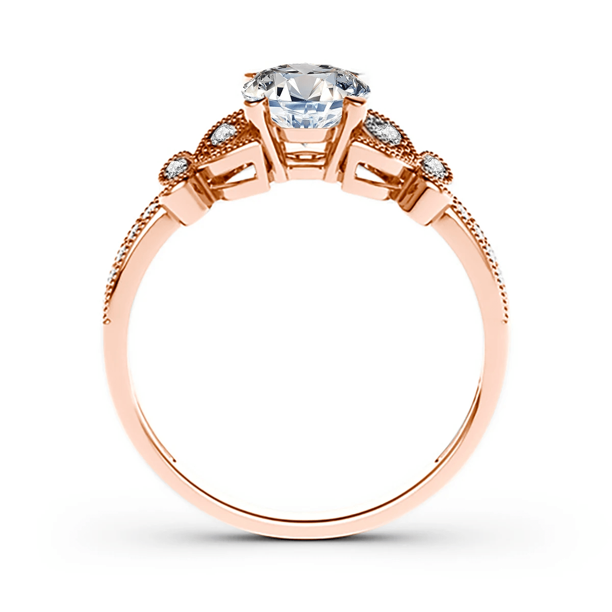 Bague Sylphide Eclat Rosé 🦋 - Diamant Moissanite 1 Carat 💎