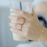 Bague Serment de Valérianne Plaqué Or 18 Carats - Zircone multicolore 🌈