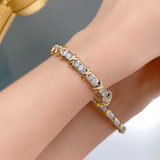 Bracelet Cross d'éternité En Argent Sterling 925 - Diamant Moissanite 1 Carat 💎