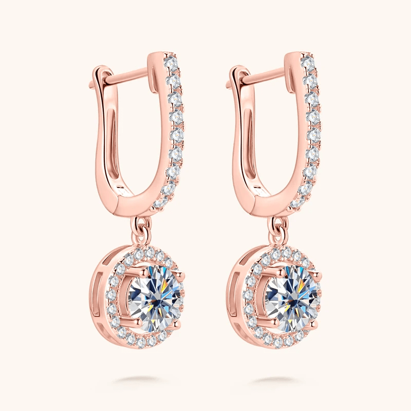 Boucles d'oreilles Or Rosée d’Aurore 18ct - Diamant Moissanite 1 Carat 💎