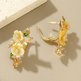 Boucles d'oreilles PĂ©tale de Mimosa - Diamant Moissanite đ