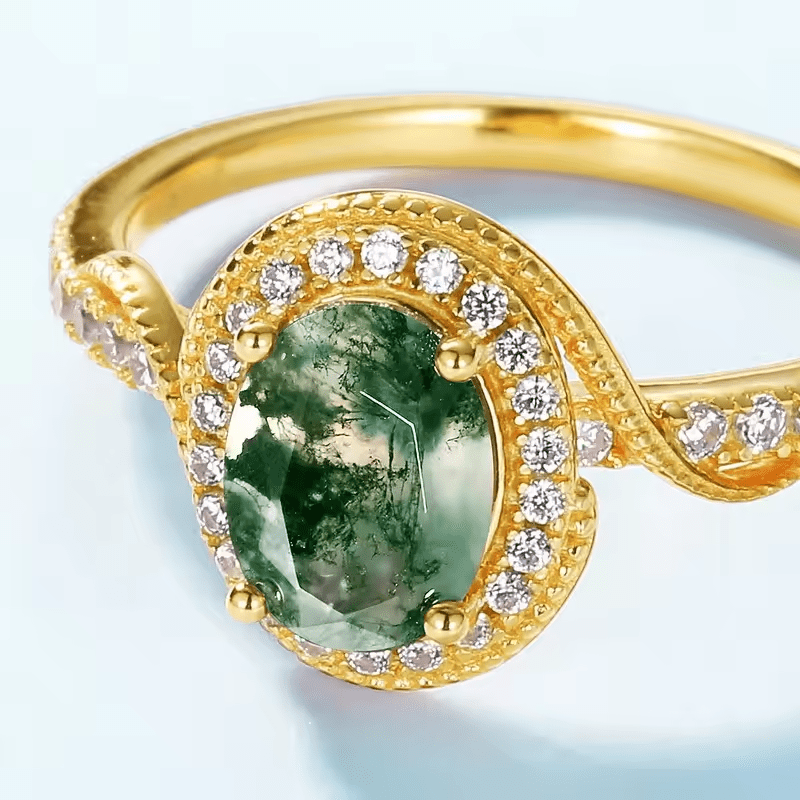 Bague Sceau de Maribelle Plaqué Or 18ct - Malachite naturelle ❇️