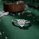 Bague Ruban Cœur de Cristal - Diamant Moissanite 1 Carat 💎