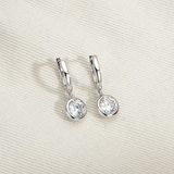 Boucles d'oreillesGlobe Éblouissant En Argent Sterling- Diamant Moissanite 1 Carat 💎