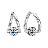 Boucles d'oreilles Pureté Étincelante En Argent Sterling - Diamant Moissanite 1 Carat 💎