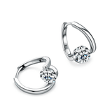 Boucles d'oreilles Pureté Étincelante En Argent Sterling - Diamant Moissanite 1 Carat 💎