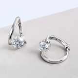 Boucles d'oreilles Pureté Étincelante En Argent Sterling - Diamant Moissanite 1 Carat 💎