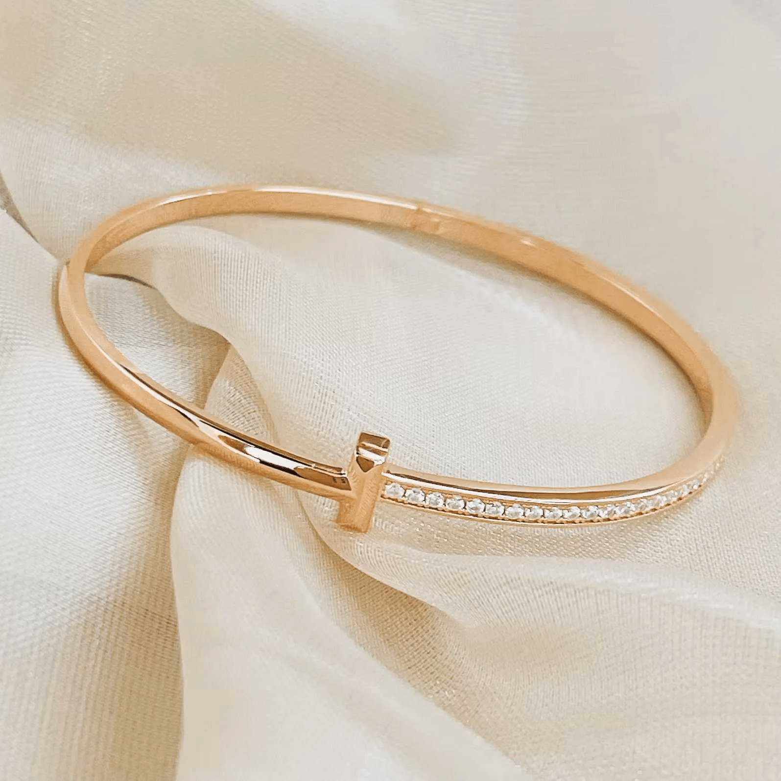LORIELE - Bracelet Zenobia Cristal plaqué Or 14K🌹