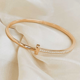 LORIELE - Bracelet Zenobia Cristal plaqué Or 14K🌹