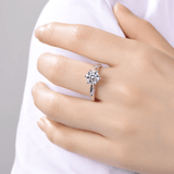 Bague Solitaire Lucia En Argent Sterling 925 - Diamant Moissanite 1 Carat💎