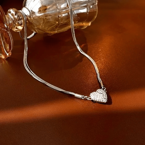 Collier Cœur Éclatant d'Argent 🖤 - Argent Sterling 925 Loriele™