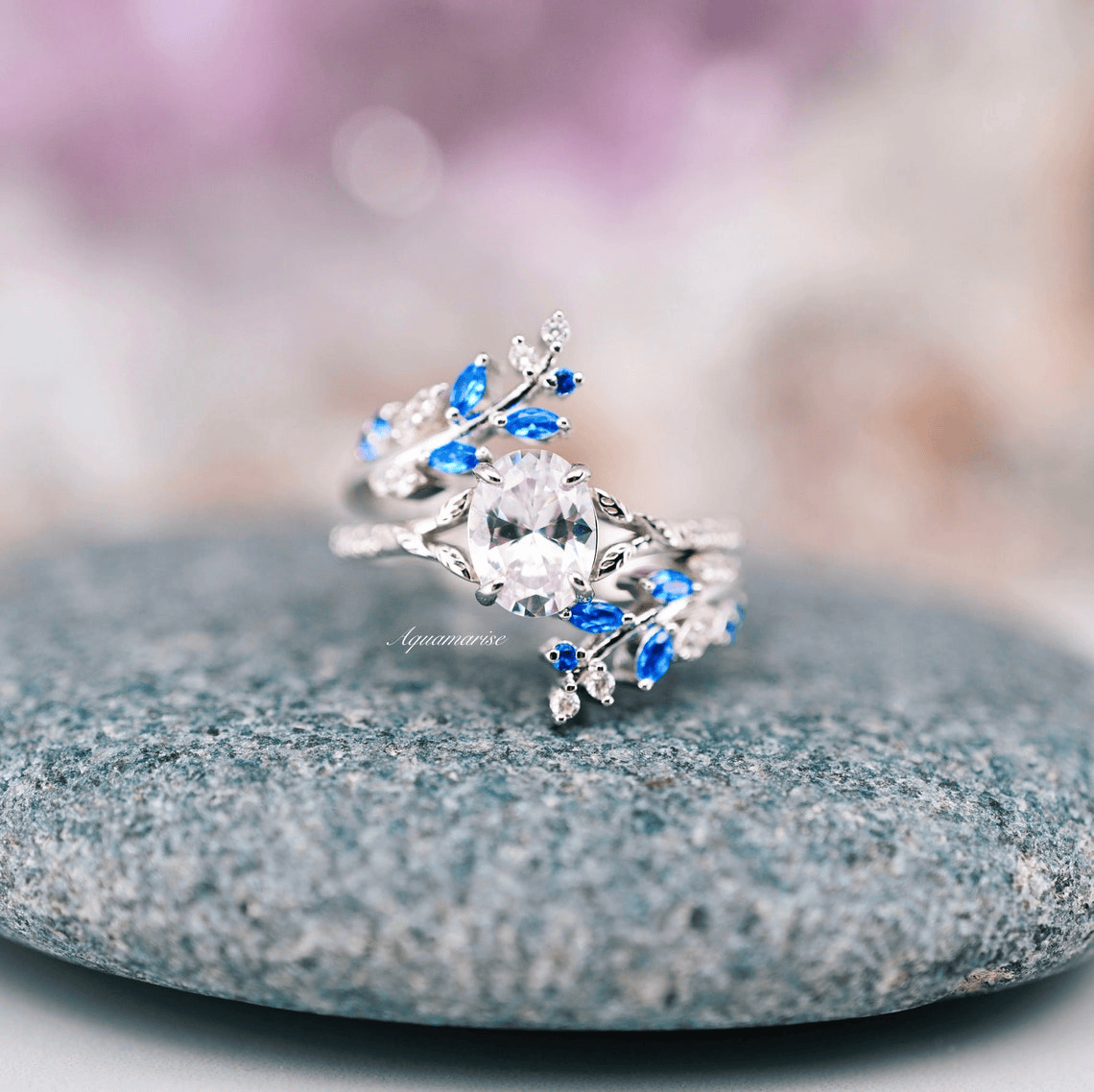 Bague Nymphes Aphrodite Silver - Moissanite 1 carat 💎🌿