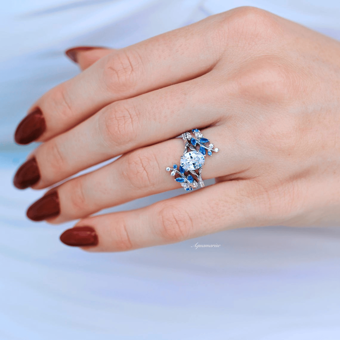 Bague Nymphes Aphrodite Silver - Moissanite 1 carat 💎🌿